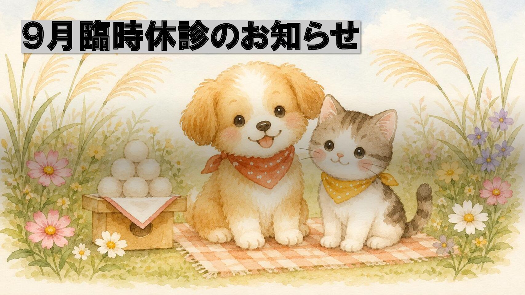 9月臨時休診のお知らせ